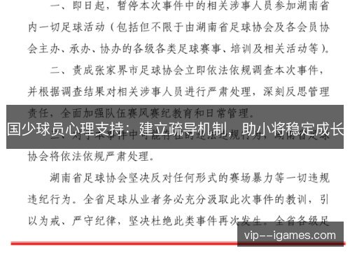 国少球员心理支持:建立疏导机制,助小将稳定成长 国少球员心理支持:建立疏导机制,助小将稳定成长